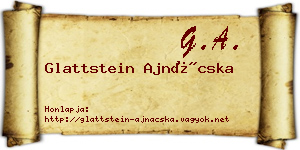 Glattstein Ajnácska névjegykártya